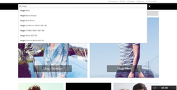 The Iconic on-site search, auto-completion