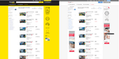 Kogan and Dick Smith web pages side by side