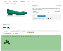 Up-sell in Magento, product page.