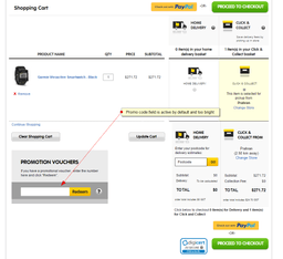 Promo code at Dick Smith website
