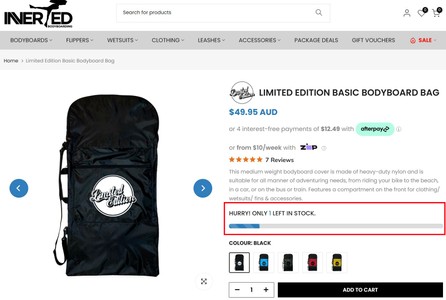 scarcity in ecommerce example 1