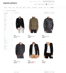 David Jones, result of &quot;Diesel jacket&quot; search